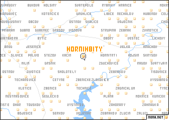 map of Horní Hbity