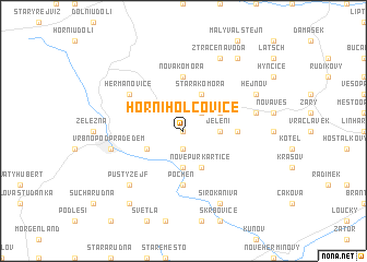 map of Horní Holčovice