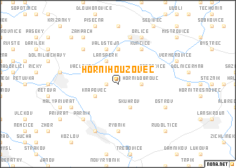 map of Horní Houžovec