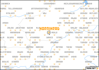 map of Horní Hrad