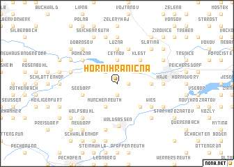 map of Horní Hraničná