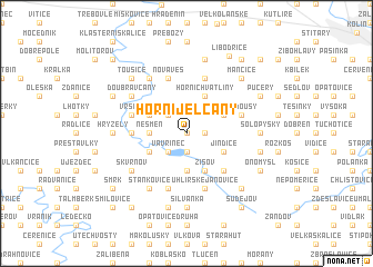 map of Horní Jelčany