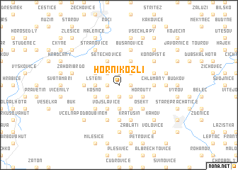 map of Horní Kožlí