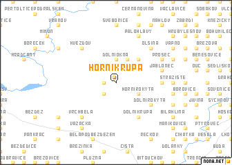 map of Horní Krupá