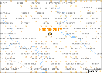 map of Horní Kruty