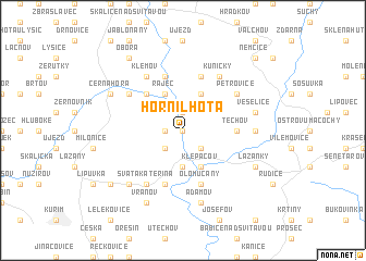 map of Horní Lhota