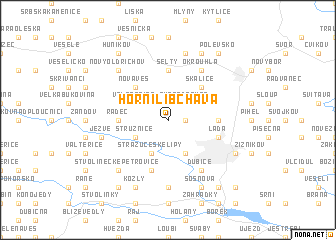 map of Horní Libchava