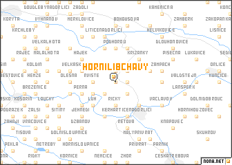 map of Horní Libchavy