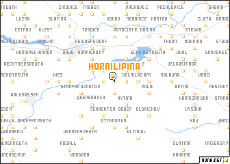 map of Horní Lipina