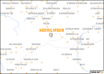 map of Horní Lipová
