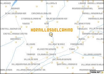 map of Hornillos del Camino