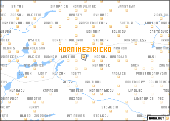 map of Horní Meziříčko