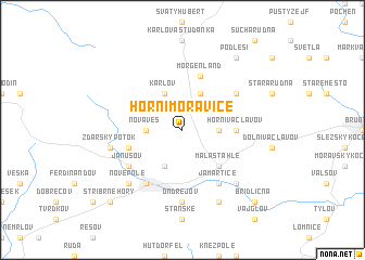 map of Horní Moravice