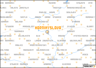 map of Horní Myslová