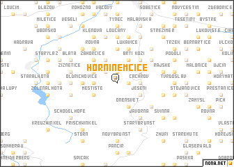 map of Horní Němčice