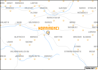 map of Horní Němčí