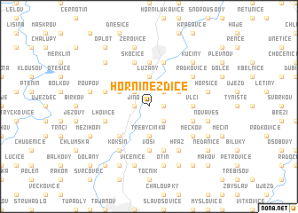 map of Horní Nezdice