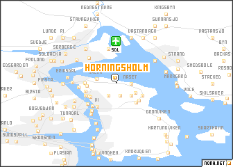 map of Hörningsholm
