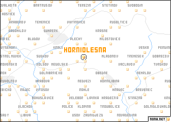 map of Horní Olešná