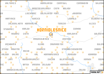 map of Horní Olešnice