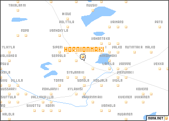 map of Hornionmäki