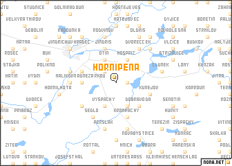 map of Horní Pěna