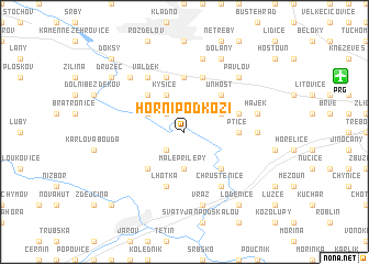 map of Horní Podkozí