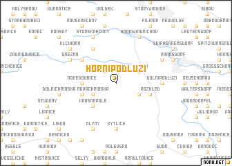 map of Horní Podluží
