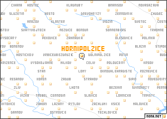 map of Horní Polžice