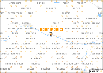 map of Horní Poříčí