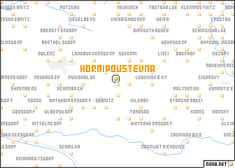 map of Horní Poustevna