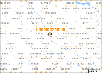 map of Horní Rozsíčka