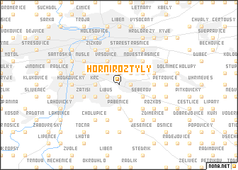 map of Horní Roztyly