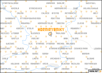 map of Horní Rybníky