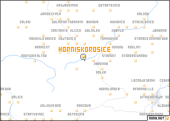 map of Horní Skorošice