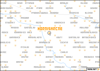 map of Horní Smrčné