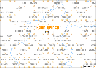 map of Horní Svince