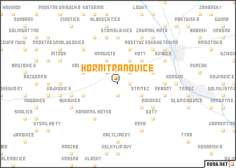 map of Horní Třanovice