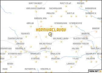 map of Horní Václavov
