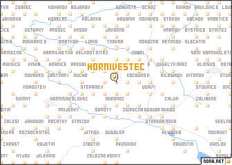 map of Horní Vestec
