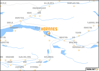 map of Hornnes