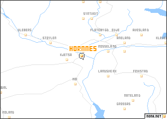 map of Hornnes