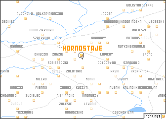 map of Hornostaje