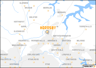 Hornsby (Australia) map - nona.net