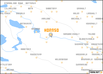 map of Hornsö