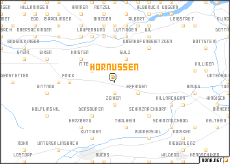 map of Hornussen