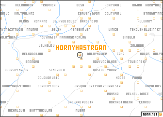 map of Horný Hastrgán