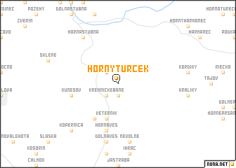 map of Horný Turček