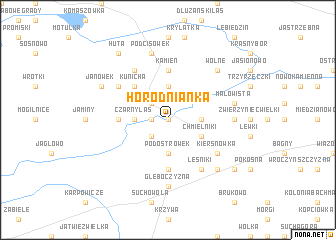 map of Horodnianka