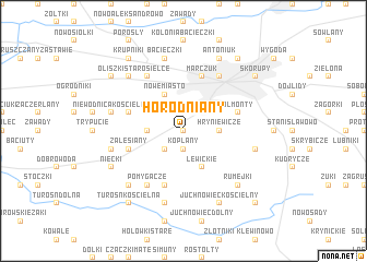 map of Horodniany